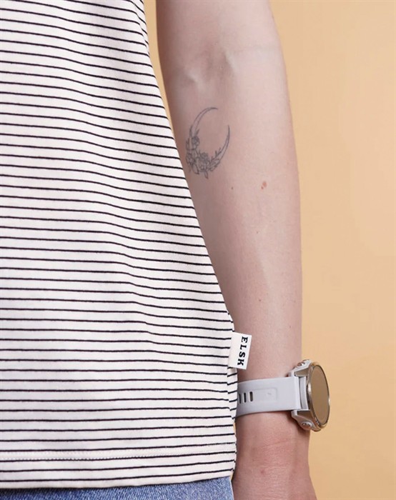 Striped Casual T-shirt - White/Black